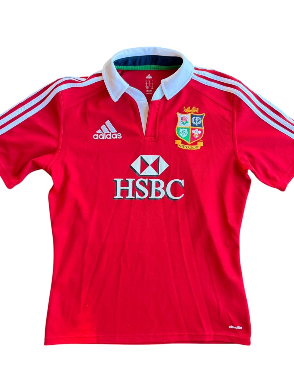 British & Irish Lions 2013 Australia Tour Adidas Red Rugby Jersey Size: L